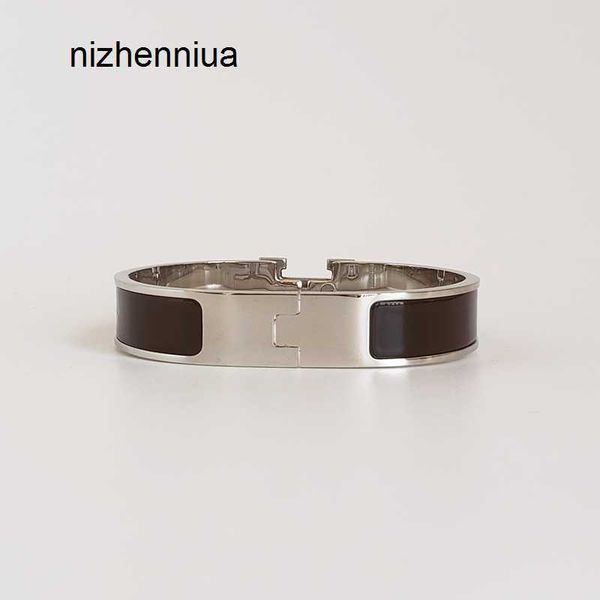 classic h bracelet silver bangle for men enamel bracelets and women cuff 12mm wide with gift bag bf2z, Black
classic h bracelet silver bangle for men enamel bracelets and women cuff 12mm wide with gift bag bf2z, Black