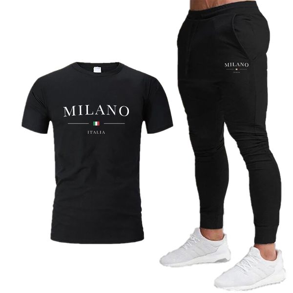 mens suits blazers women and man milano letters print tshirt ladies short sleeved set luxury teessweatpants suit loose pure cotton soft 230, White;black
mens suits blazers women and man milano letters print tshirt ladies short sleeved set luxury teessweatpants suit loose pure cotton soft 230, White;black