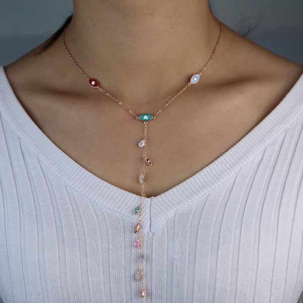 necklaces 41+5cm with 14cm drop y lariat statement necklace enamel evil eye charm colorful cz drop station chain gorgeous women jewelry, Silver
necklaces 41+5cm with 14cm drop y lariat statement necklace enamel evil eye charm colorful cz drop station chain gorgeous women jewelry, Silver