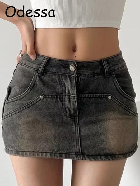 skirts odessa vintage women's denim skirt pockets low waist mini skirt harajuku streetwear straight e girl bottom 90s retro summer y2k, Black
skirts odessa vintage women's denim skirt pockets low waist mini skirt harajuku streetwear straight e girl bottom 90s retro summer y2k, Black
