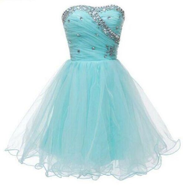 short homecoming dresses sweetheart crystal beading sequins a-line party gowns princess tulle plus size mini birthday prom graudation cockta, Blue;pink
short homecoming dresses sweetheart crystal beading sequins a-line party gowns princess tulle plus size mini birthday prom graudation cockta, Blue;pink