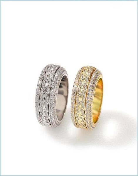 three stone rings rotatable cuban ring fashion hip hop jewelry mens gold sier rings diamond iced out three stonerings drop deliver7990409, Golden;silver
three stone rings rotatable cuban ring fashion hip hop jewelry mens gold sier rings diamond iced out three stonerings drop deliver7990409, Golden;silver