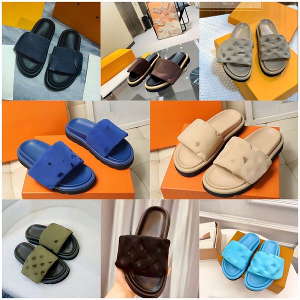designers pool pillow mules women soft embossed sandals sunset flat comfort mules padded front strap slippers soft fashionable easy to wear, Black
designers pool pillow mules women soft embossed sandals sunset flat comfort mules padded front strap slippers soft fashionable easy to wear, Black