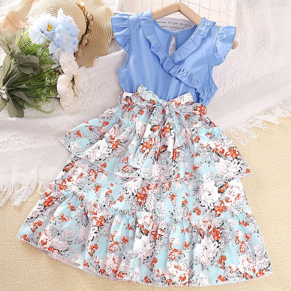 girl's dresses kids casual vest dress for girls summer children sleeveless floral print princess layered dress belt clothing 5-14y 2305, Red;yellow
girl's dresses kids casual vest dress for girls summer children sleeveless floral print princess layered dress belt clothing 5-14y 2305, Red;yellow