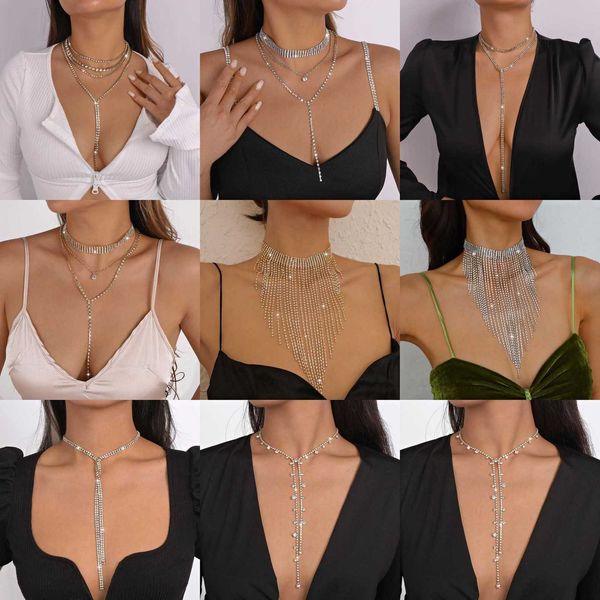 jewelry pendant necklace wind exaggerated claw chain rhinestone tassel light luxury personalized dinner party temperament net red, Black
jewelry pendant necklace wind exaggerated claw chain rhinestone tassel light luxury personalized dinner party temperament net red, Black