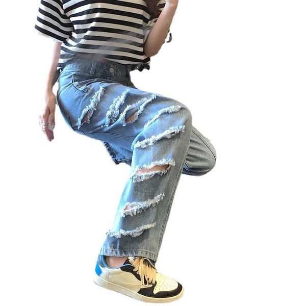 jeans women straight pants hole ripped jeans high waist denim loose wide leg pants ladies jeans y2k summer plus size high street jean, Blue
jeans women straight pants hole ripped jeans high waist denim loose wide leg pants ladies jeans y2k summer plus size high street jean, Blue