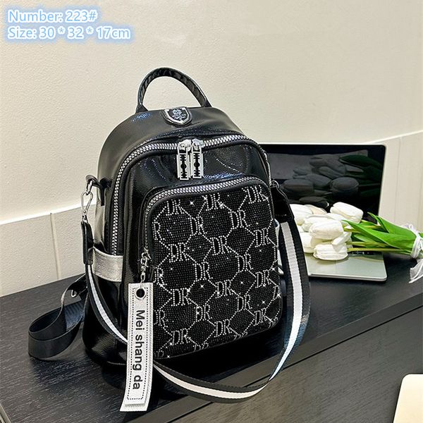 wholesale ladies shoulder bag 2 colors exquisite western style diamond handbag sweet little fresh sequin leisure backpack personality trend plaid backpacks, Black-223#
wholesale ladies shoulder bag 2 colors exquisite western style diamond handbag sweet little fresh sequin leisure backpack personality trend plaid backpacks, Black-223#