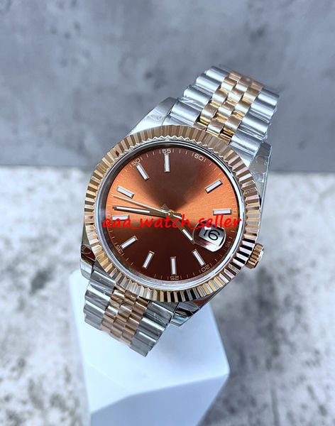 5 colors bp factory luxury men watches 41mm 126331 fluted bezel two tone rosegold&steel 2 end links jubilee bracelet automatic movement lumi, Slivery;brown
5 colors bp factory luxury men watches 41mm 126331 fluted bezel two tone rosegold&steel 2 end links jubilee bracelet automatic movement lumi, Slivery;brown