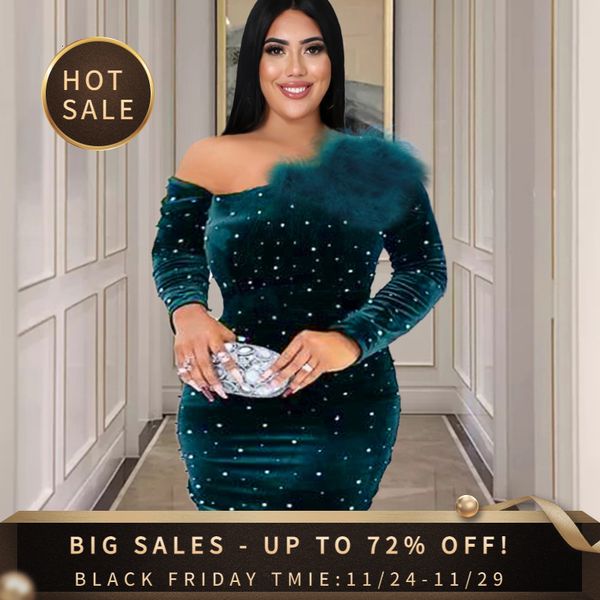 plus size dresses dress size one shoulder long sleeve sequin shiny elegant slim fit velvet large women party evening 230518, Black
plus size dresses dress size one shoulder long sleeve sequin shiny elegant slim fit velvet large women party evening 230518, Black