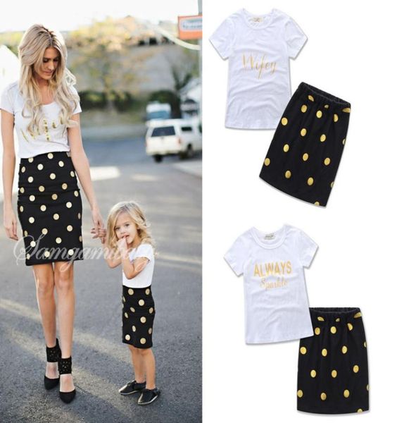 mother and daughter clothes summer clothing dress baby girls kids suit outfits letter white t shirt dots skirt children set w2152139, Blue
mother and daughter clothes summer clothing dress baby girls kids suit outfits letter white t shirt dots skirt children set w2152139, Blue