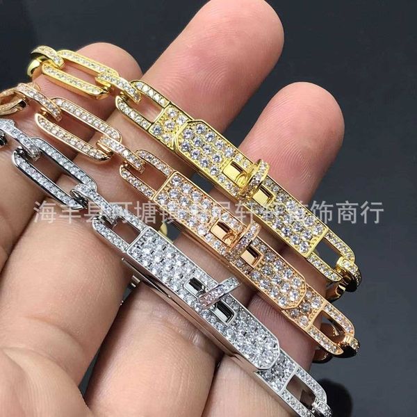 h-shaped kelly half v gold new full diamond pig nose fashion bracelet female netizen, Golden;silver
h-shaped kelly half v gold new full diamond pig nose fashion bracelet female netizen, Golden;silver