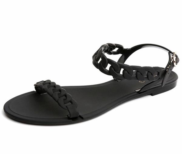women sandals korea chic ankle strap buckle chain womens jelly shoes summer light weight waterproof flat outdoor beach1192257, Black
women sandals korea chic ankle strap buckle chain womens jelly shoes summer light weight waterproof flat outdoor beach1192257, Black