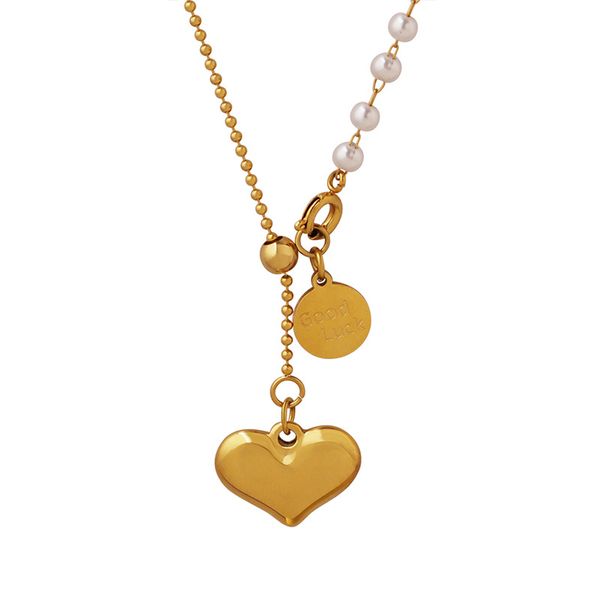 pendant necklaces style accessories round brand love necklace tassel collarbone chain titanium steel 18k gold retro imitation pearl necklace, Silver
pendant necklaces style accessories round brand love necklace tassel collarbone chain titanium steel 18k gold retro imitation pearl necklace, Silver