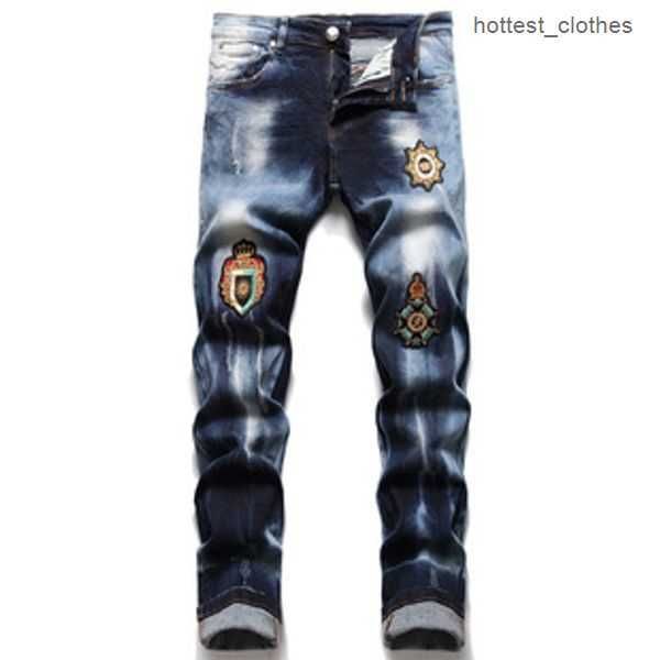i am mens jeans ripped embroidery pentagram patchwork for trend brand motorcycle pant skinny 2 8dtl, Blue
i am mens jeans ripped embroidery pentagram patchwork for trend brand motorcycle pant skinny 2 8dtl, Blue