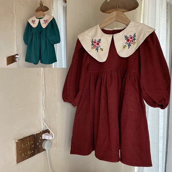 girl's dresses spring and autumn girls dress embroidered doll collar embroidered flower lapel princess dress casual children's clo, Red;yellow
girl's dresses spring and autumn girls dress embroidered doll collar embroidered flower lapel princess dress casual children's clo, Red;yellow