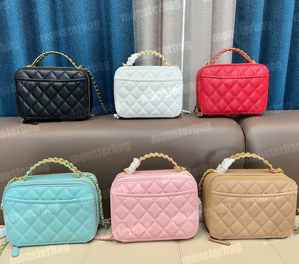 luxury designer vanity makeup bag handbag case women crossbody classic quilted shoulder chain clutch phone genuine leather make up
luxury designer vanity makeup bag handbag case women crossbody classic quilted shoulder chain clutch phone genuine leather make up