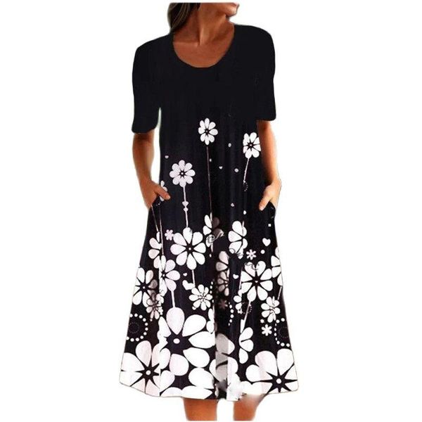 dresses 2021 new summer women fashion vintage floral printed dress casual half sleeve oneck dot midi loose pockets dresses vestidos, Black;gray
dresses 2021 new summer women fashion vintage floral printed dress casual half sleeve oneck dot midi loose pockets dresses vestidos, Black;gray