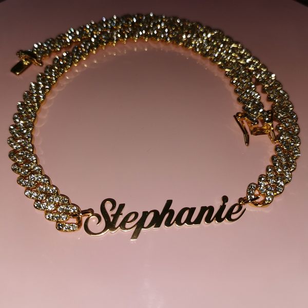 strands strings grandbling customized stainless steel name necklace with 9 mm cuban chain personalized word choker pendant party gift 230519, Black
strands strings grandbling customized stainless steel name necklace with 9 mm cuban chain personalized word choker pendant party gift 230519, Black