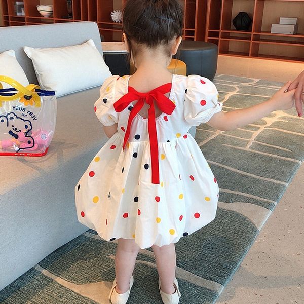 girl's dresses summer girls dress polka dot back lace-up short-sleeved flower bud dress fashion kids outfit cute toddler baby clothing, Red;yellow
girl's dresses summer girls dress polka dot back lace-up short-sleeved flower bud dress fashion kids outfit cute toddler baby clothing, Red;yellow