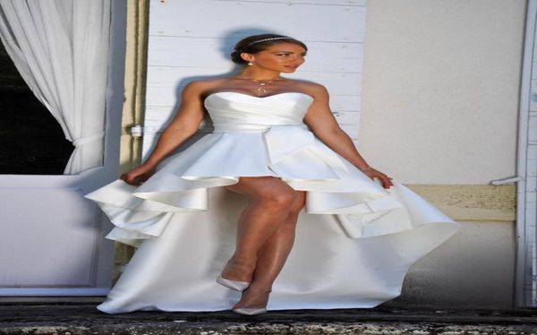 high low short wedding dresses strapless aline short front long back satin informal reception bridal gowns outdoor wedding3742721, White
high low short wedding dresses strapless aline short front long back satin informal reception bridal gowns outdoor wedding3742721, White