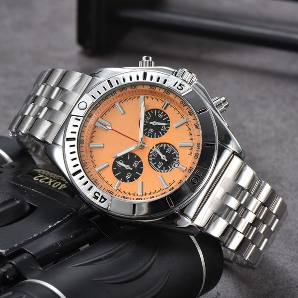 watch quartz mens watches 42mm silver wristband waterproof all stainless steel wristband fashion designer wristwatch bre37, Slivery;brown
watch quartz mens watches 42mm silver wristband waterproof all stainless steel wristband fashion designer wristwatch bre37, Slivery;brown