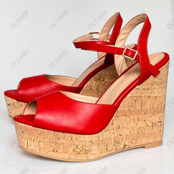 olomm handmade women summer sandals ankle strap wedges heels open toe gorgeous 7 colors party shoes women us plus size 5-20, Black
olomm handmade women summer sandals ankle strap wedges heels open toe gorgeous 7 colors party shoes women us plus size 5-20, Black