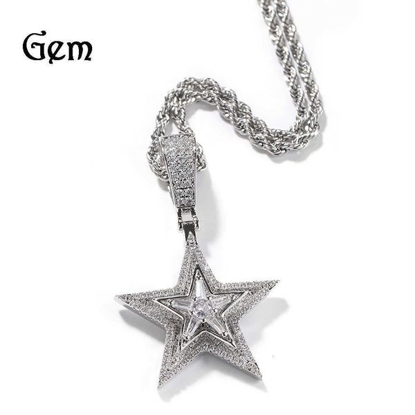 jewelry pendant necklace new style hip hop with diamond rotating pentagram trendy street jewelry, Black
jewelry pendant necklace new style hip hop with diamond rotating pentagram trendy street jewelry, Black