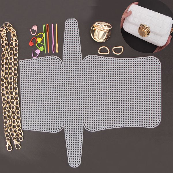 bag parts accessories 5pcs/set weaving plastic mesh plastic mesh kit with metal chain buckle diy bag accessories weaving tools easy knit hel, Black
bag parts accessories 5pcs/set weaving plastic mesh plastic mesh kit with metal chain buckle diy bag accessories weaving tools easy knit hel, Black