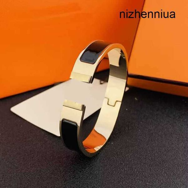 fashion bangles for women luxury enamel bracelet homme h letter gold plated jewelry mothers day ornaments mens silver color wide designer br, Black
fashion bangles for women luxury enamel bracelet homme h letter gold plated jewelry mothers day ornaments mens silver color wide designer br, Black