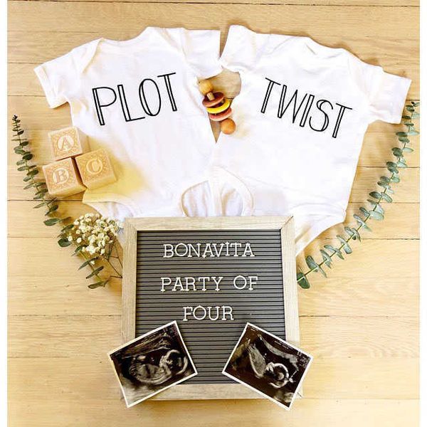 family matching outfits twins pregnancy announcement plot twins baby tights summer short sleeve twins jumpsuit coming soon g220519, Blue
family matching outfits twins pregnancy announcement plot twins baby tights summer short sleeve twins jumpsuit coming soon g220519, Blue