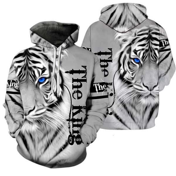 the king lion 3d printed man hoodies hoodie high, Black