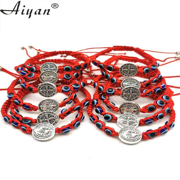 chain 12pieces religious 1.5cm alloy saint benedict and resin eyes woven bracelets men or women for prayer to protection as gifts 230519, Black
chain 12pieces religious 1.5cm alloy saint benedict and resin eyes woven bracelets men or women for prayer to protection as gifts 230519, Black