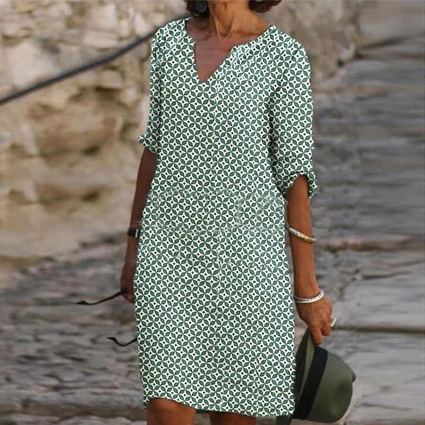 dresses vintage floral print dress women summer elegant vneck half sleeves knee length dresses female casual loose vestidos, Black;gray
dresses vintage floral print dress women summer elegant vneck half sleeves knee length dresses female casual loose vestidos, Black;gray