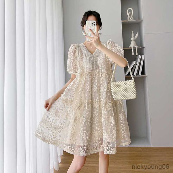 palace style maternity dress summer fashion embroidery short-sleeved loose casual skirt summer new elegant pregnancy r230519, White
palace style maternity dress summer fashion embroidery short-sleeved loose casual skirt summer new elegant pregnancy r230519, White