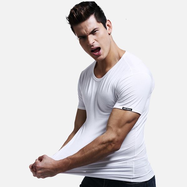 women's tshirt men's shortsleeved tshirts modal underwear men slim round neck tightfitting bottoming shirts fashion fitness tees, White
women's tshirt men's shortsleeved tshirts modal underwear men slim round neck tightfitting bottoming shirts fashion fitness tees, White