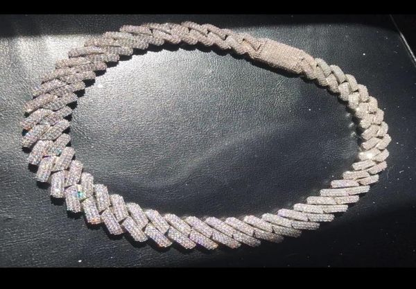 19mm wide heavy iced out bling diamond curb cuban link hip hop chain necklace7704726, Silver
19mm wide heavy iced out bling diamond curb cuban link hip hop chain necklace7704726, Silver