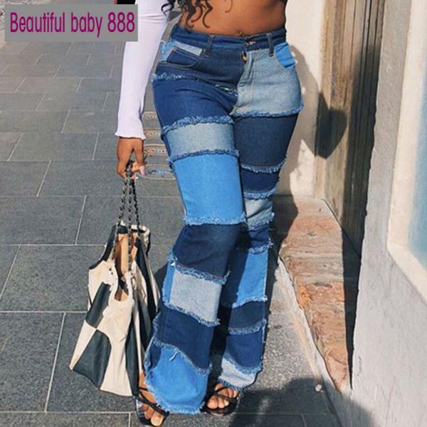 jeans meqeiss new color block high waist flare jeans with pockets streetwear ladies trousers bell bottoms skinny denim jean pants, Blue
jeans meqeiss new color block high waist flare jeans with pockets streetwear ladies trousers bell bottoms skinny denim jean pants, Blue