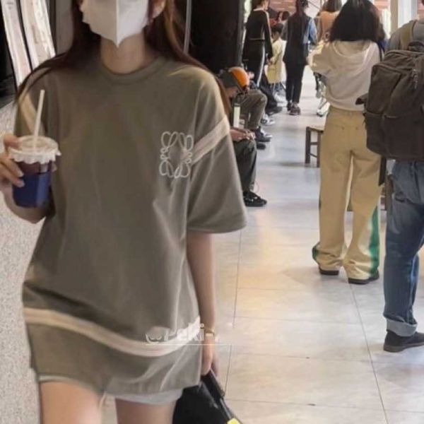 high version 2023 new colored ribbon embroidery short sleeve men's and women's loose t-shirt jsmd, White
high version 2023 new colored ribbon embroidery short sleeve men's and women's loose t-shirt jsmd, White