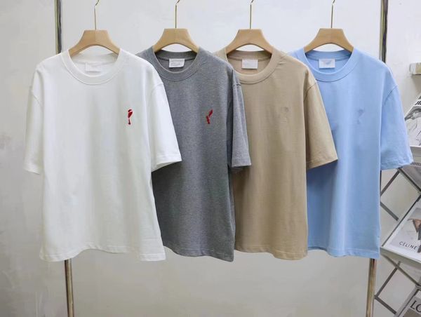 2023 new men's t-shirts round neck loose fit t-shirt red heart embroidery simple and versatile short sleeve t-shirt for men and women, White;black
2023 new men's t-shirts round neck loose fit t-shirt red heart embroidery simple and versatile short sleeve t-shirt for men and women, White;black