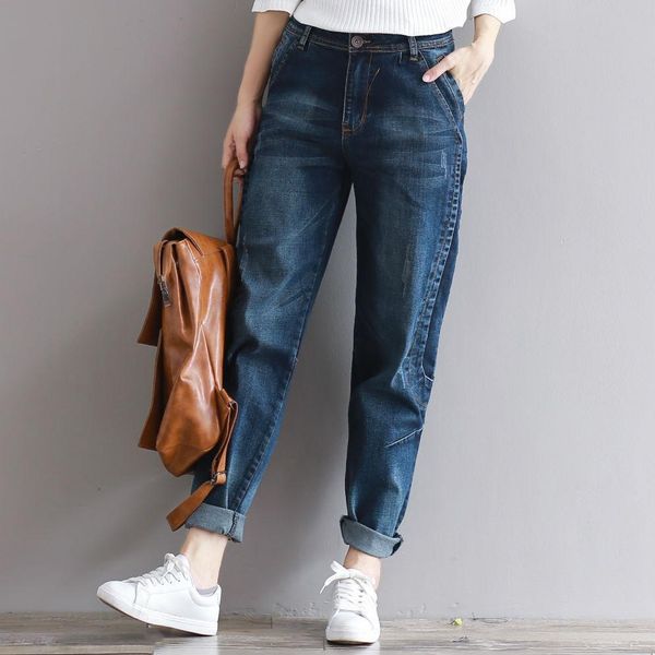 jeans spring autumn women jeans mom stretch streetwear harem jeans denim trousers for female loose ankle length pants, Blue
jeans spring autumn women jeans mom stretch streetwear harem jeans denim trousers for female loose ankle length pants, Blue