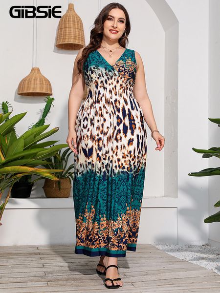 plus size dresses gibsie size leopard print v neck sleeveless dress women vintage bohemian a-line high waist maxi long 4xl 5xl 6xl 230518, Black
plus size dresses gibsie size leopard print v neck sleeveless dress women vintage bohemian a-line high waist maxi long 4xl 5xl 6xl 230518, Black