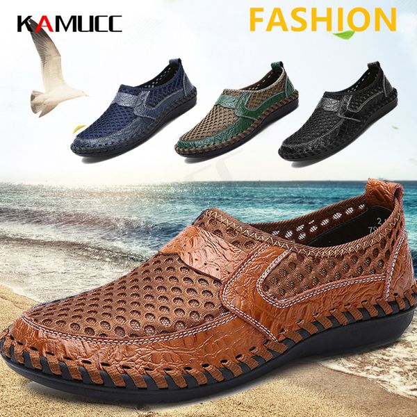 sandals summer men casual shoes breathable letaher shoes men loafers soft flats sandals handmade male driving shoes large size 38-50 230519, Black
sandals summer men casual shoes breathable letaher shoes men loafers soft flats sandals handmade male driving shoes large size 38-50 230519, Black