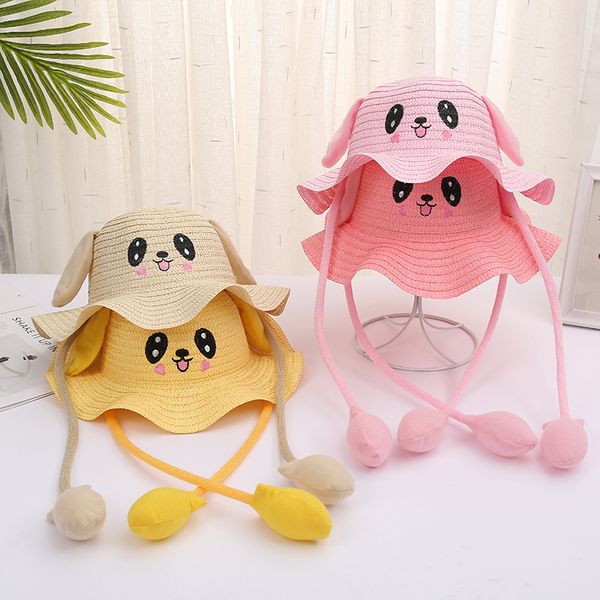 moving rabbit ears children's hat cute airbag cartoon baby straw hat summer outage sunshade hat, Yellow
moving rabbit ears children's hat cute airbag cartoon baby straw hat summer outage sunshade hat, Yellow