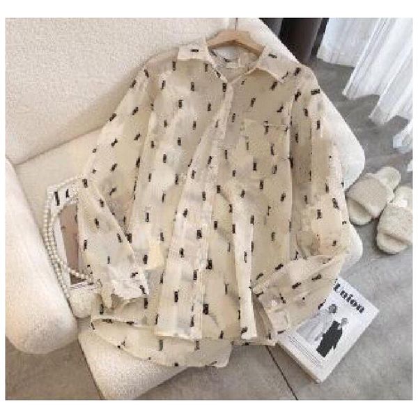 womens knitted t-shirt flocking printing luxurys letter lapel button mesh breathable thin style tight long sleeve t-shirt women sunscreen cl, White
womens knitted t-shirt flocking printing luxurys letter lapel button mesh breathable thin style tight long sleeve t-shirt women sunscreen cl, White