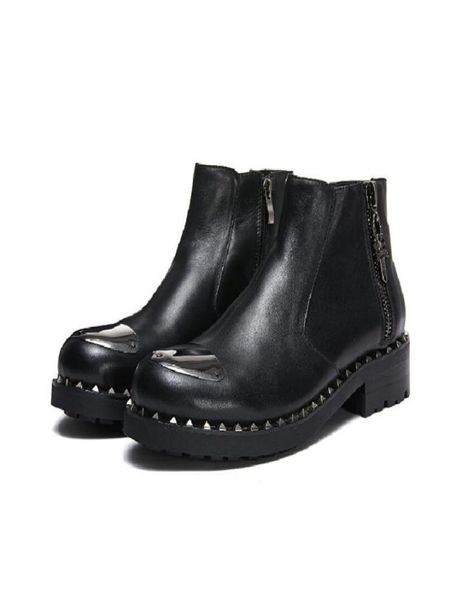 gun toe men rivets motorcycle boots double zip man street boot metal big head mens leather sneakers cowhide7418473, Black
gun toe men rivets motorcycle boots double zip man street boot metal big head mens leather sneakers cowhide7418473, Black
