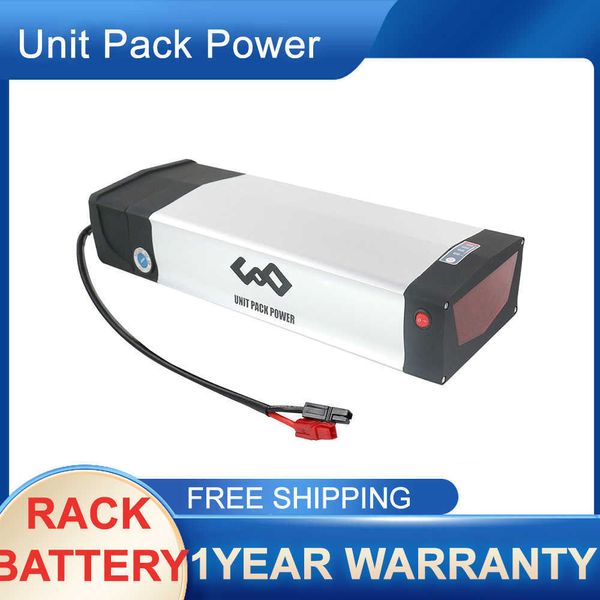 Image of 48V Rear Rack Battery 36V Rack Battery Rear Battery Ebike Battery 52V 28AH 50A BMS Powerful 21700 Cell 1000W Motor Battery Pack