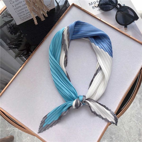 designer luxury women square silk pleated scarf for women hair neck ladies scarves printing kerchief foulard apparel accessories g220513, Blue;gray
designer luxury women square silk pleated scarf for women hair neck ladies scarves printing kerchief foulard apparel accessories g220513, Blue;gray
