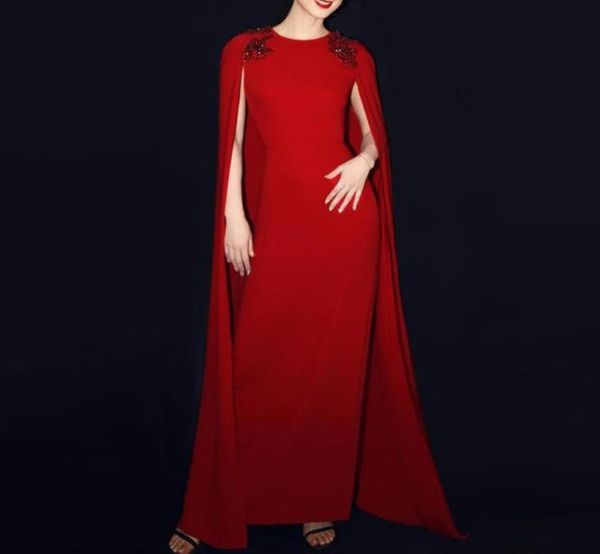 plus size modest red sheath evening dresses with cape watteau train jewel neck beaded crystals floor length formal dress evening g9690965, Black;red
plus size modest red sheath evening dresses with cape watteau train jewel neck beaded crystals floor length formal dress evening g9690965, Black;red