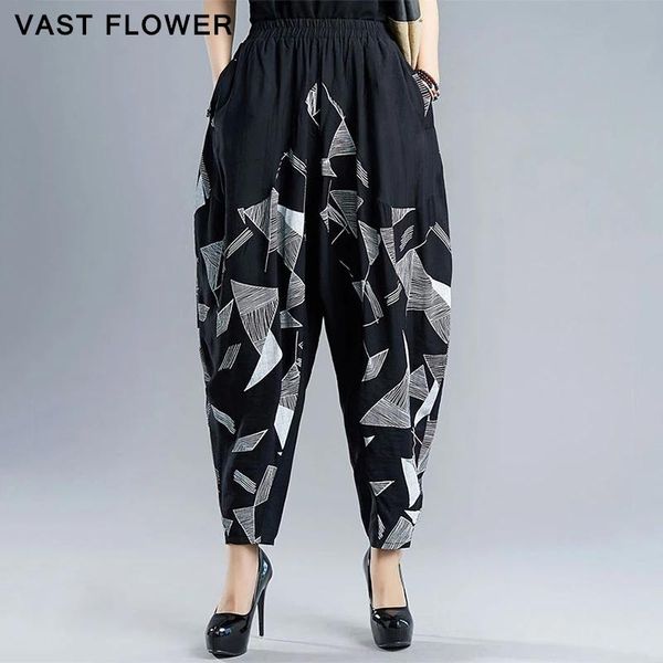 capris plus size cotton loose harem pants women new black vintage print high waist causal ladies trousers fashion 2020 spring autumn, Black;white
capris plus size cotton loose harem pants women new black vintage print high waist causal ladies trousers fashion 2020 spring autumn, Black;white