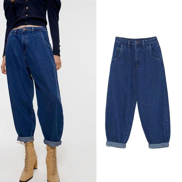 jeans obrix trendy pleated decoration loose female banana jeans high waist casual style bohemian autumn spring harem pants for women, Blue
jeans obrix trendy pleated decoration loose female banana jeans high waist casual style bohemian autumn spring harem pants for women, Blue